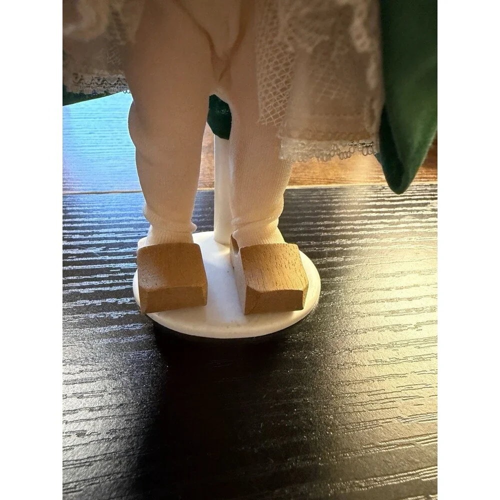 Vintage 1982 Ideal 8” Shirley Temple Dressed as Heidi Doll Wooden Shoes W/Stand